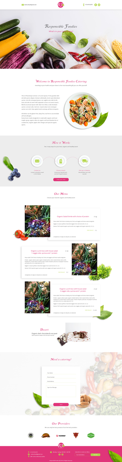 Web Design by MihaiMoldovan for Responsible Foodies | Design #18490519