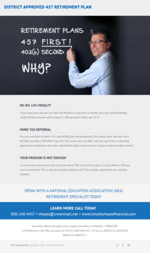Email Marketing Design by Best Design Hub for Timothy Hayes Financial & Ins. Services, Inc. | Design: #18528049