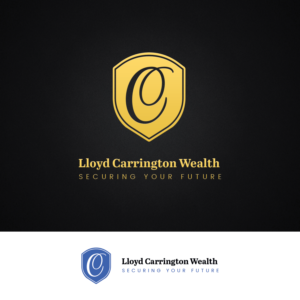 Main Logo - Lloyd Carrington Wealth. Underneath logo / crest - Securing your Future | Logo Design by z a n a