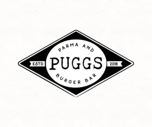 Puggs - Main Heading      Parma and Burger Bar (under/over) | Logo Design by 91.kremena.petrova