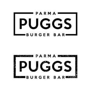 Puggs - Main Heading      Parma and Burger Bar (under/over) | Logo Design by cvedesign
