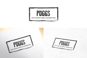 Puggs - Main Heading      Parma and Burger Bar (under/over) | Logo Design by creativedesign