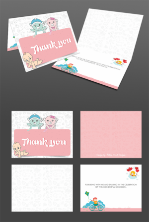 Baby prediction and advice cards, thank you notes, Baby shower invitations and diaper raffle tickets | Graphic Design by ecorokerz