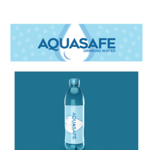 Aquasafe drinking water Label. | Label Design by Finley Johnson