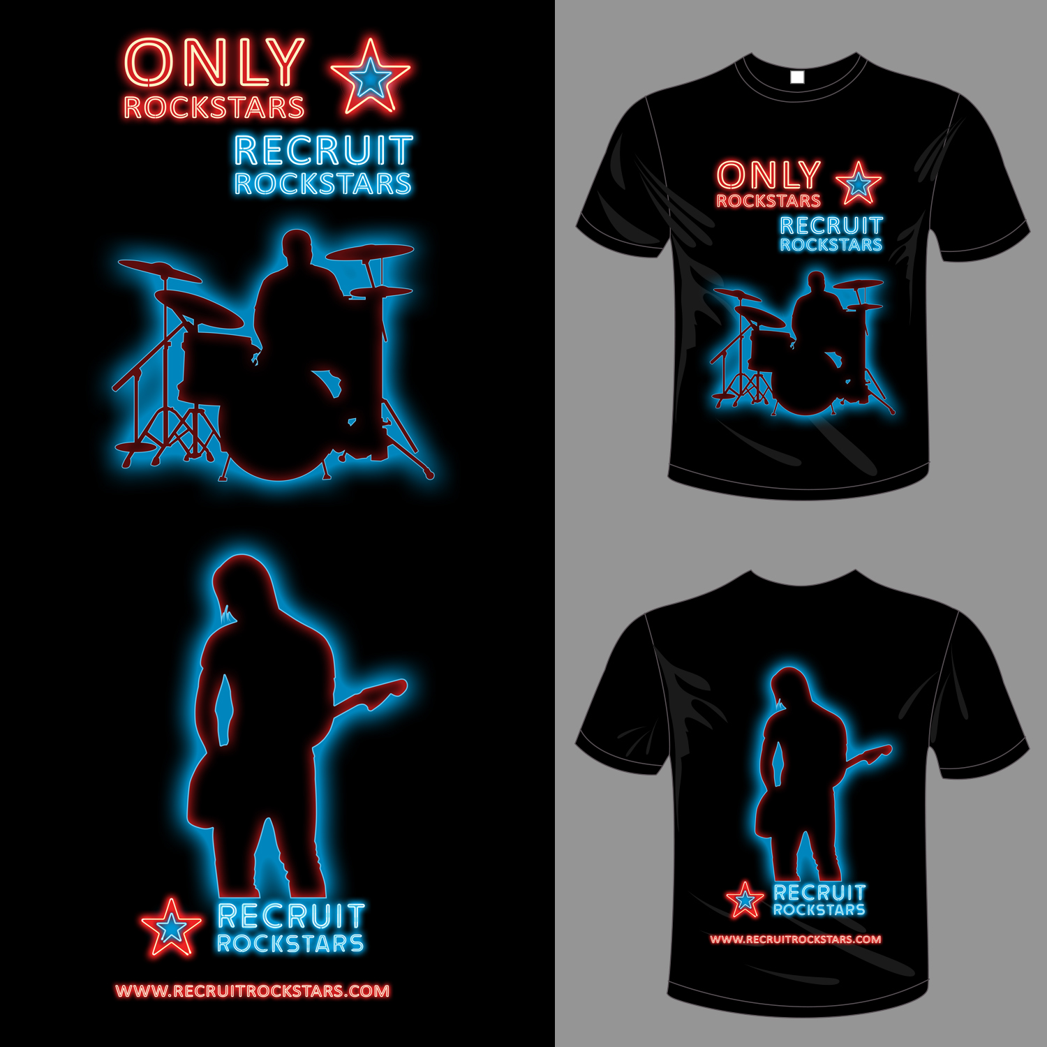 T-shirt Design by Ashley Erasmus for Recruit Rockstars | Design #18459351
