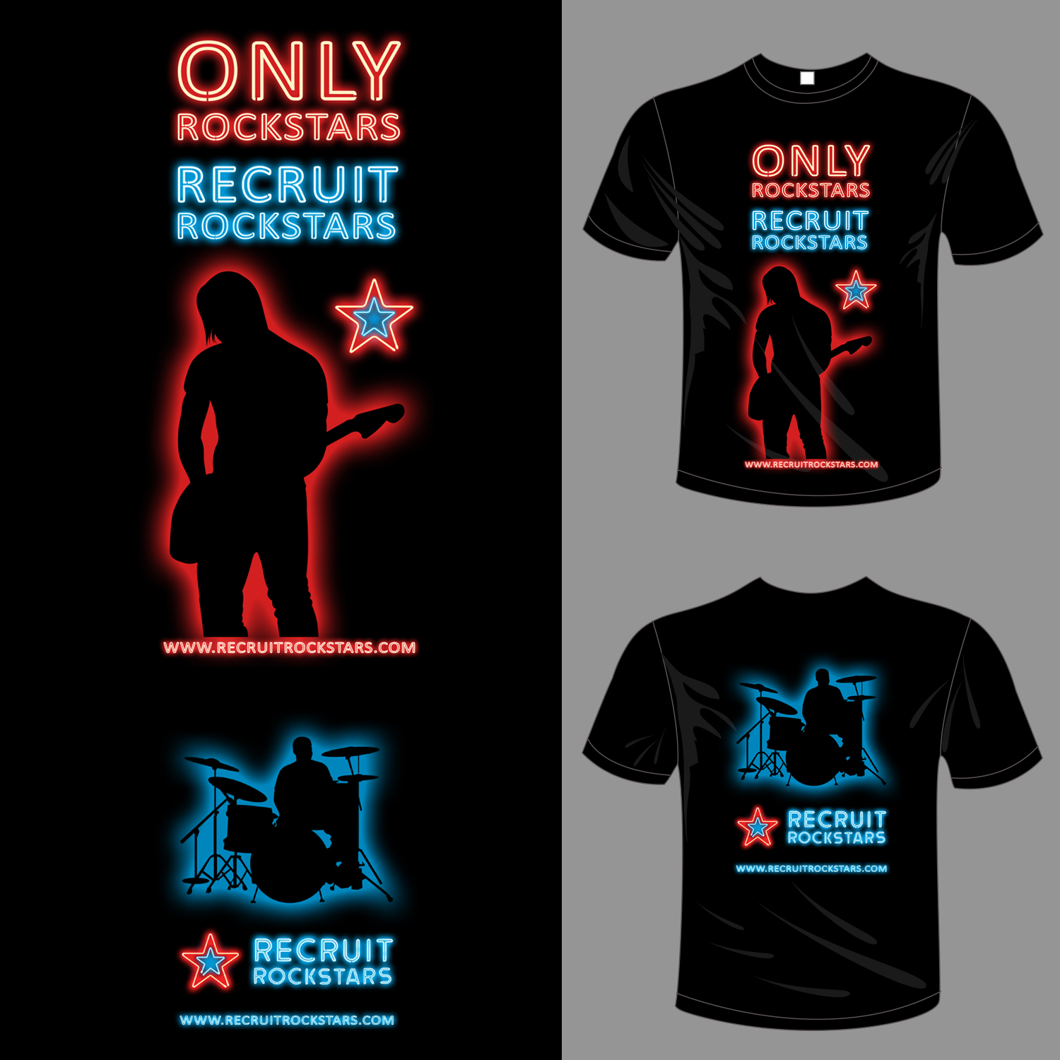 T-shirt Design by Ashley Erasmus for Recruit Rockstars | Design #18459704