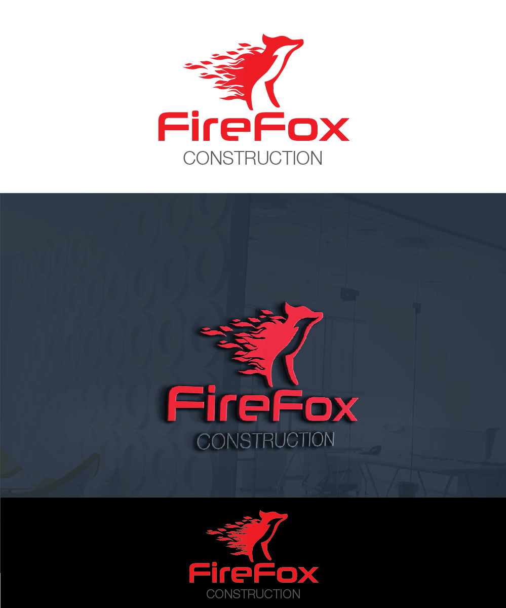 Logo Design by Isnah Logo for FireFox Construction  | Design #18433243