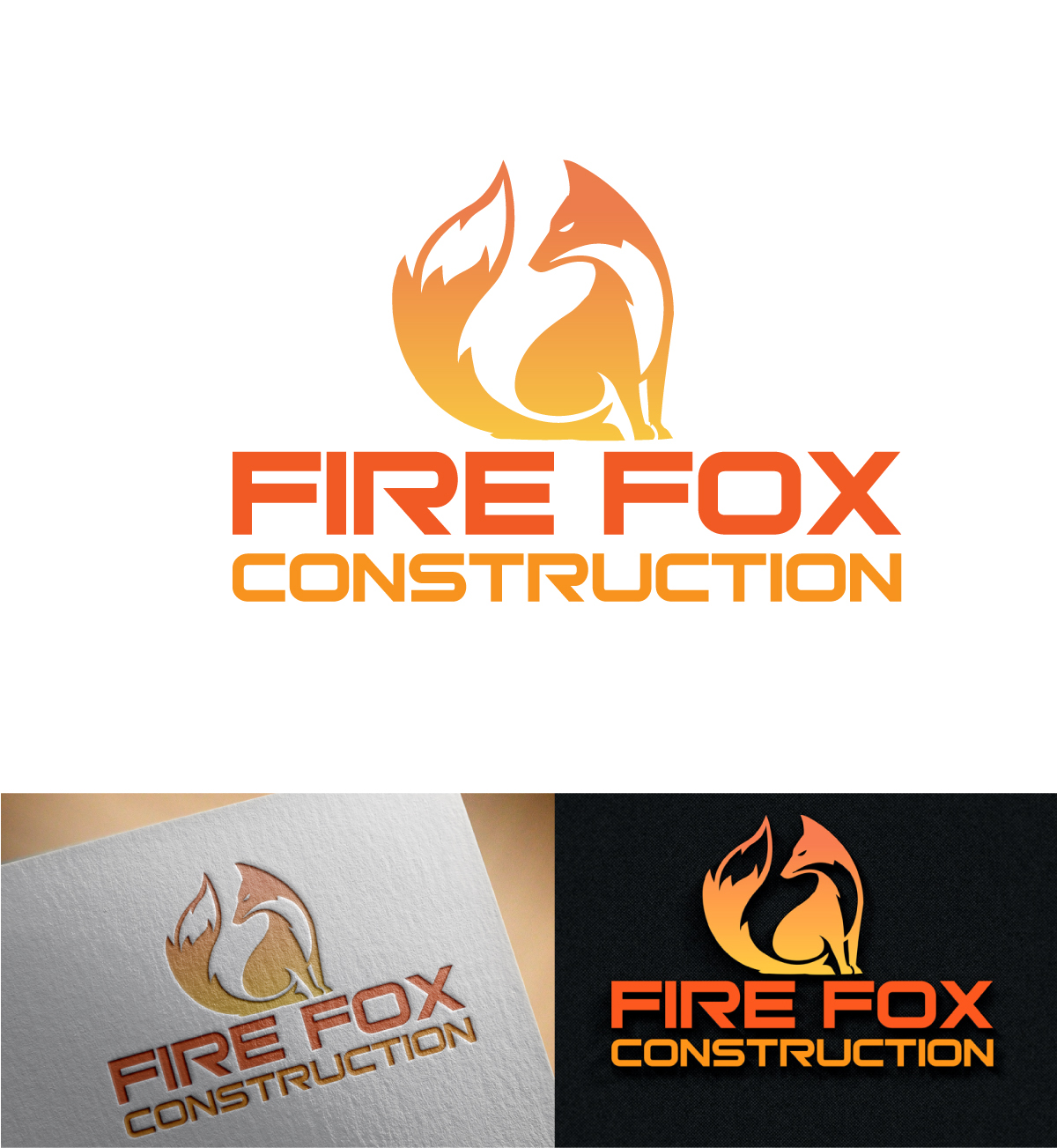 Logo Design by imyounuspathan 2 for FireFox Construction  | Design #18433374