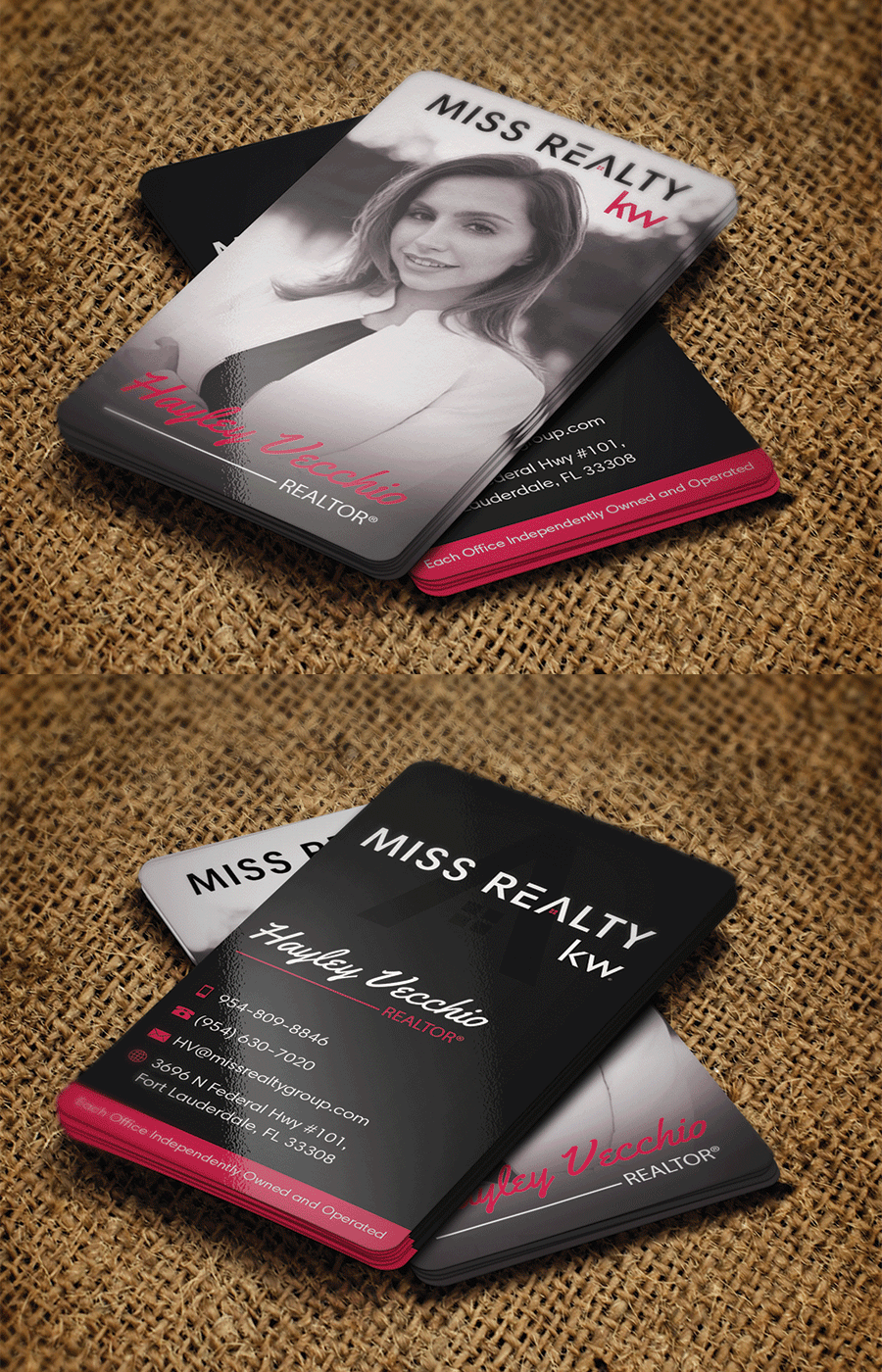 Business Card Design by Riz' for Miss Realty | Design #18444784
