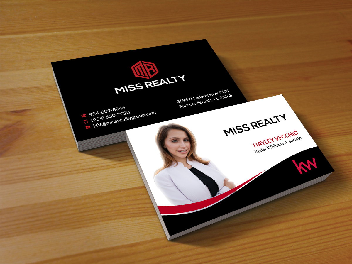 Business Card Design by Creations Box 2015 for Miss Realty | Design #18440321