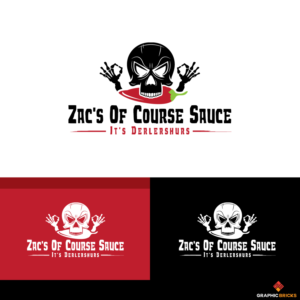 Zac's Of Course Sauce It's Derlershurs | Logo Design by Graphic Bricks