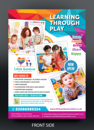 Little Rainbow day Nursery flyer | Design de Flyer par rkailas