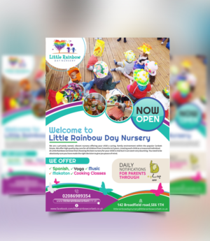 Little Rainbow day Nursery flyer | Design de Flyer par ecorokerz