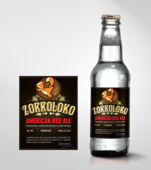 Beer label ZorroLoKo | Diseño de Etiqueta por SAI DESIGNS