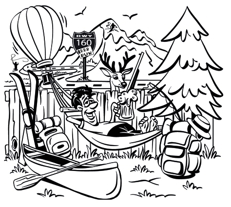 Illustration Design by David Harston for The Backyard at Pagosa Springs | Design #18573335