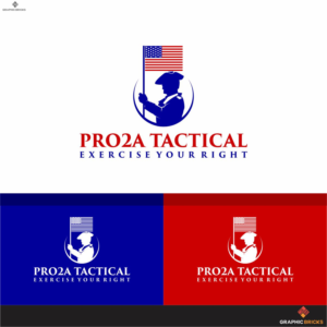 Pro2A Tactical. Exercise Your Right. | Diseño de Logo por Graphic Bricks