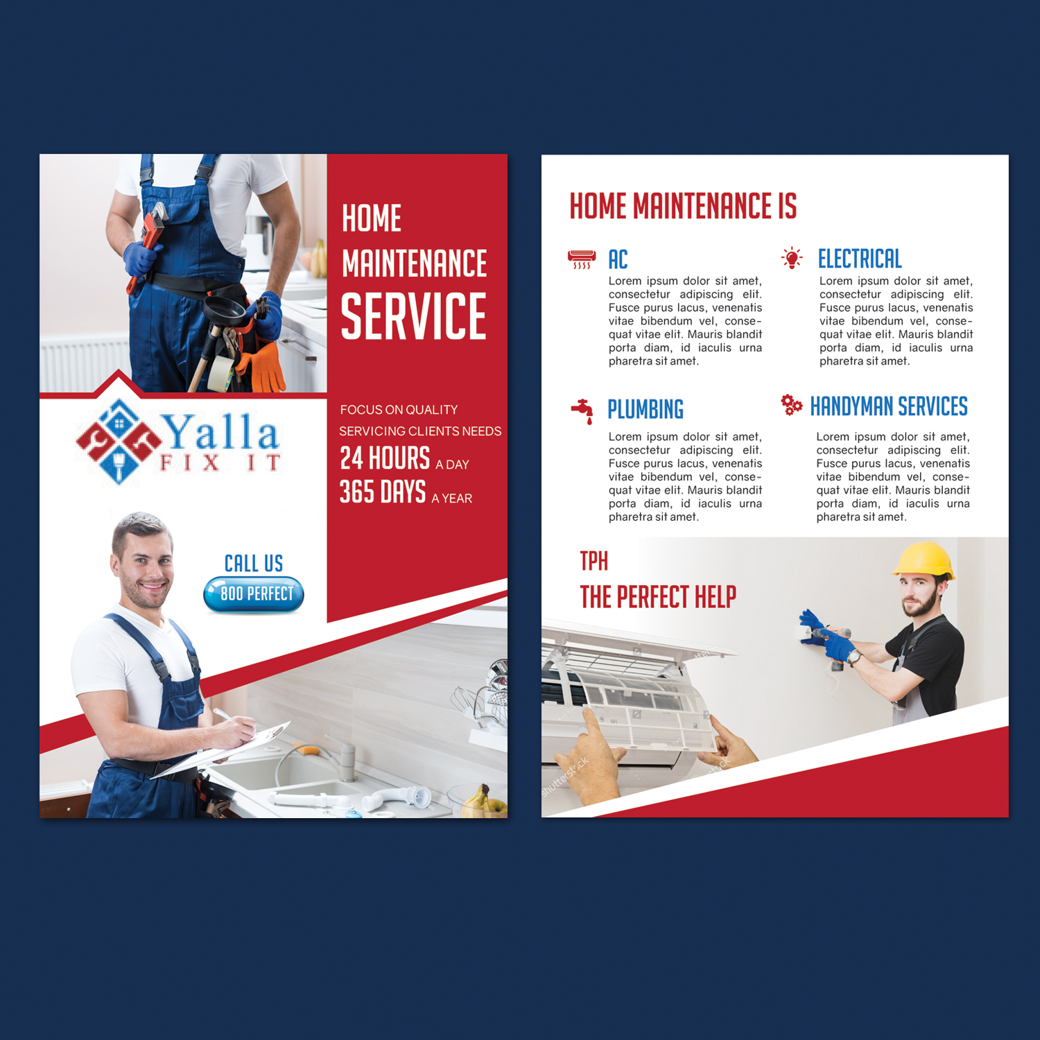 Professional, Upmarket, Property Maintenance Flyer Design for a Company ...