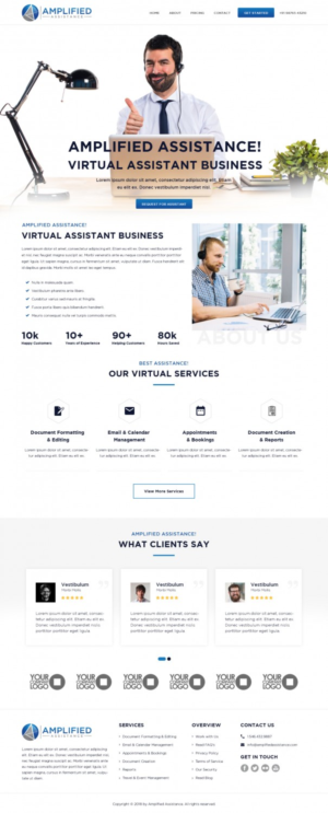 Amplified Assistance! Virtual Assistant business needs a Website  | Web-Design von v.senthil-designer