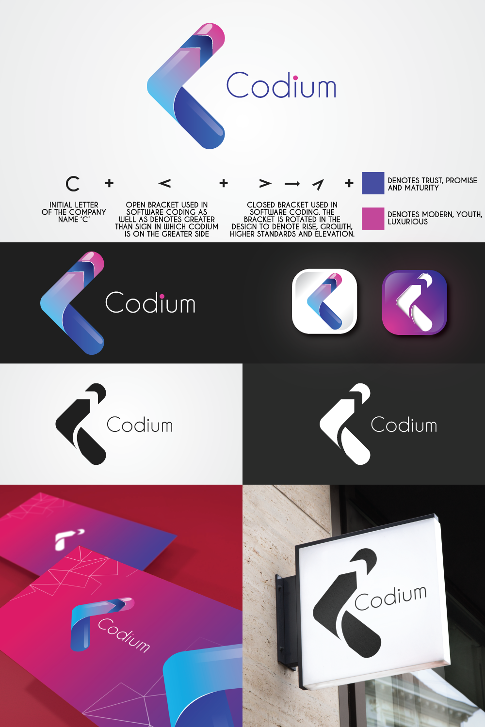 Logo Design by Mrigank Patankar for Codium Team S.L. | Design #18448768