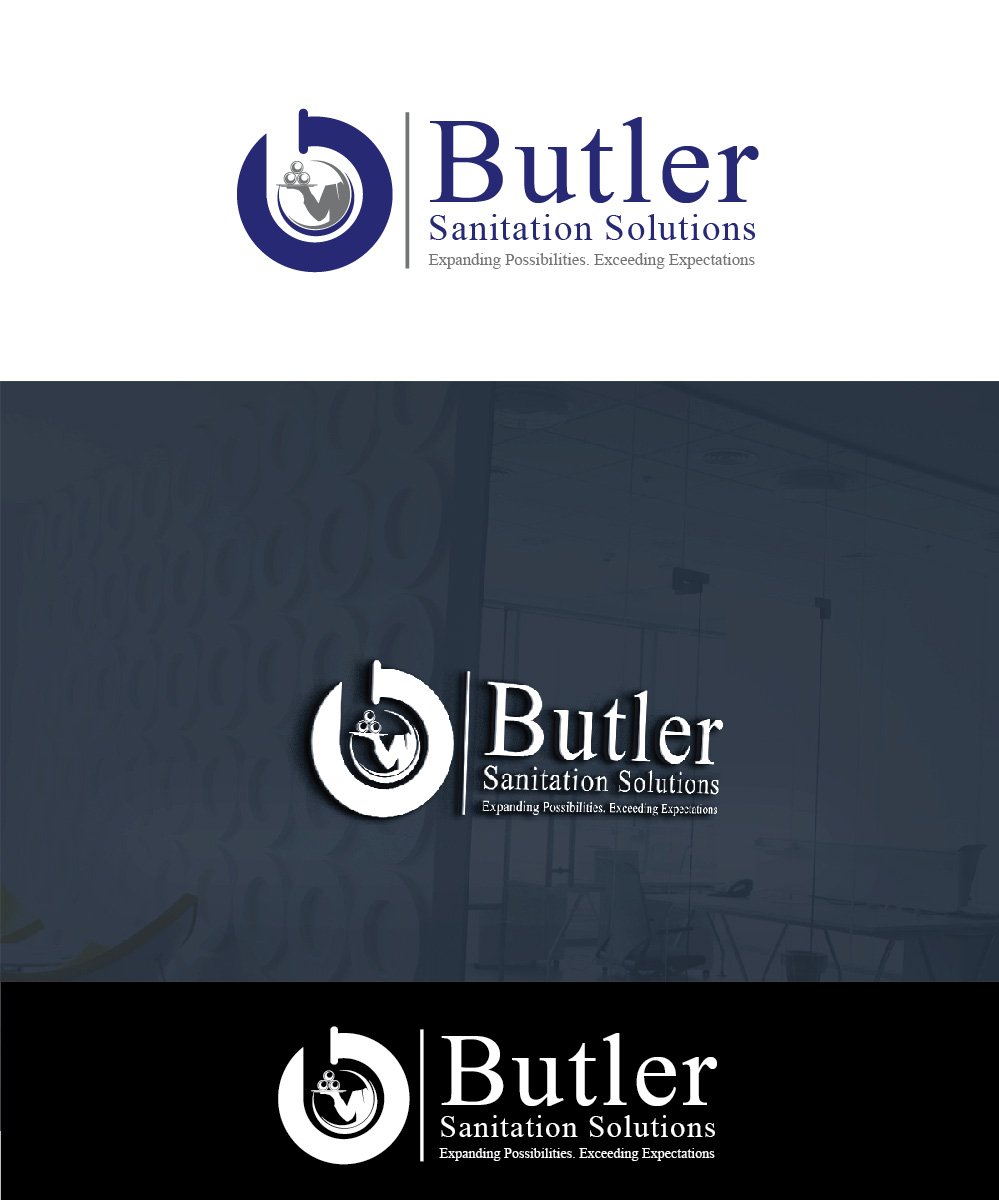 Logo Design by Isnah Logo for Butler Sanitation Solutions | Design #18529738