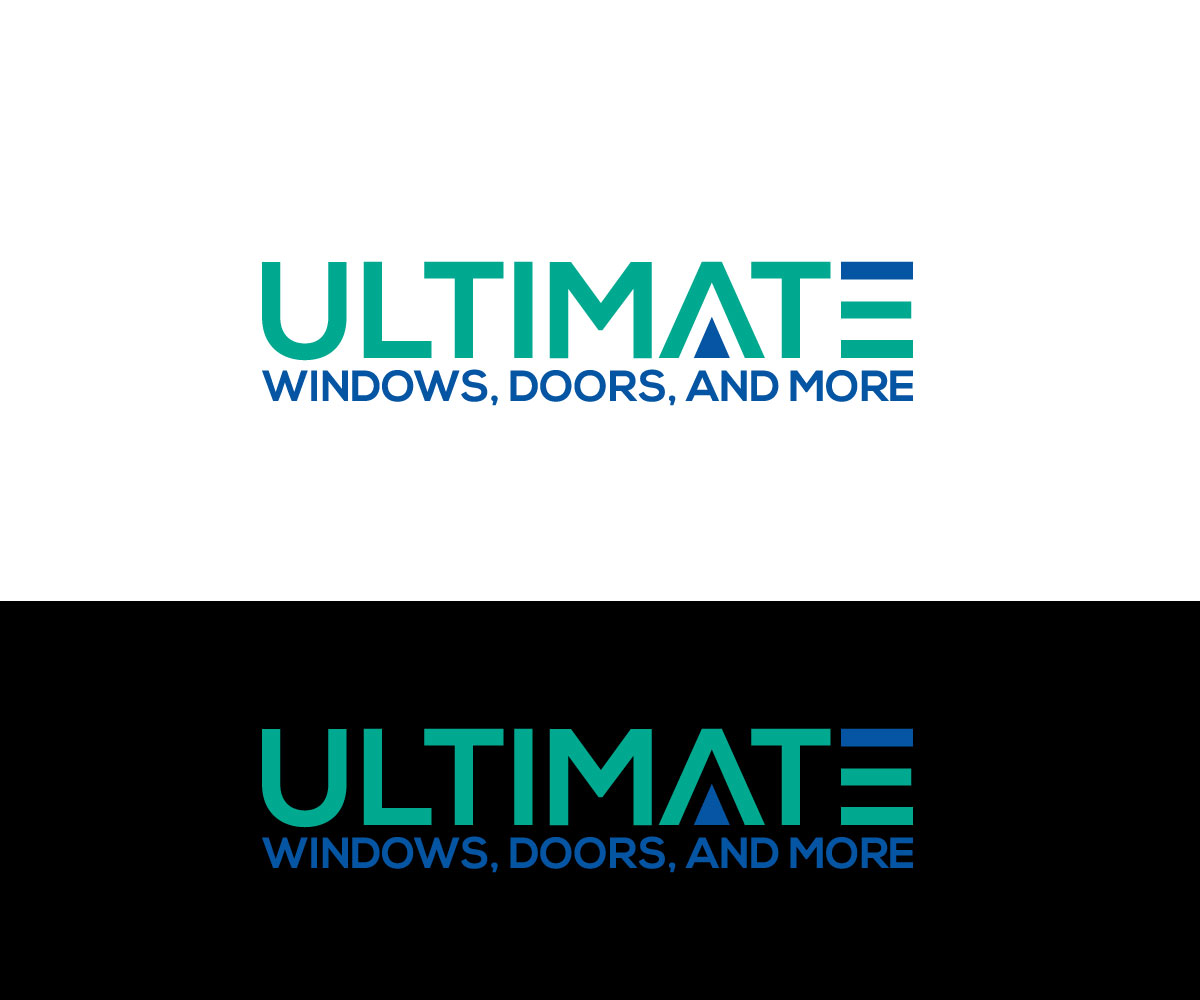 Serious, Professional, Residential Construction Logo Design for Ultimate Windows, Doors, and