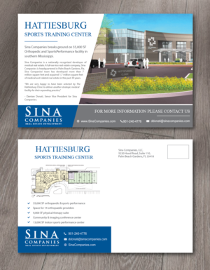 Postcard Design by alex989 for Sina Companies LLC | Design: #18465860