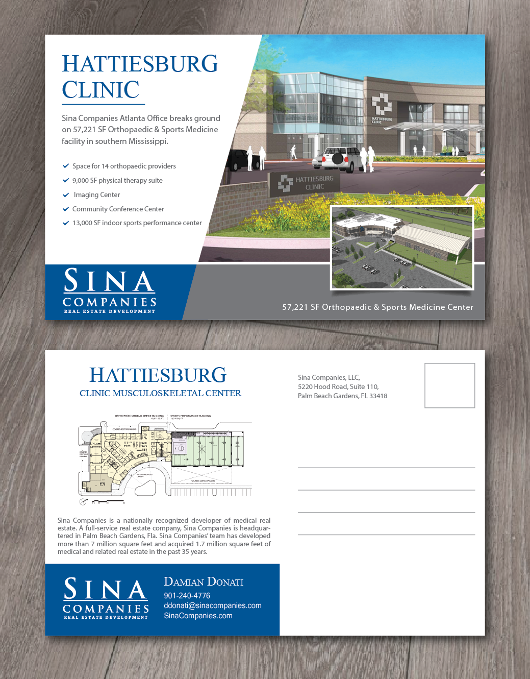 Postcard Design by alex989 for Sina Companies LLC | Design #18653842