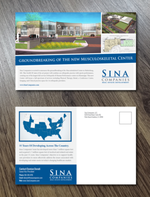 Postcard Design by Alexandar for Sina Companies LLC | Design: #18457192