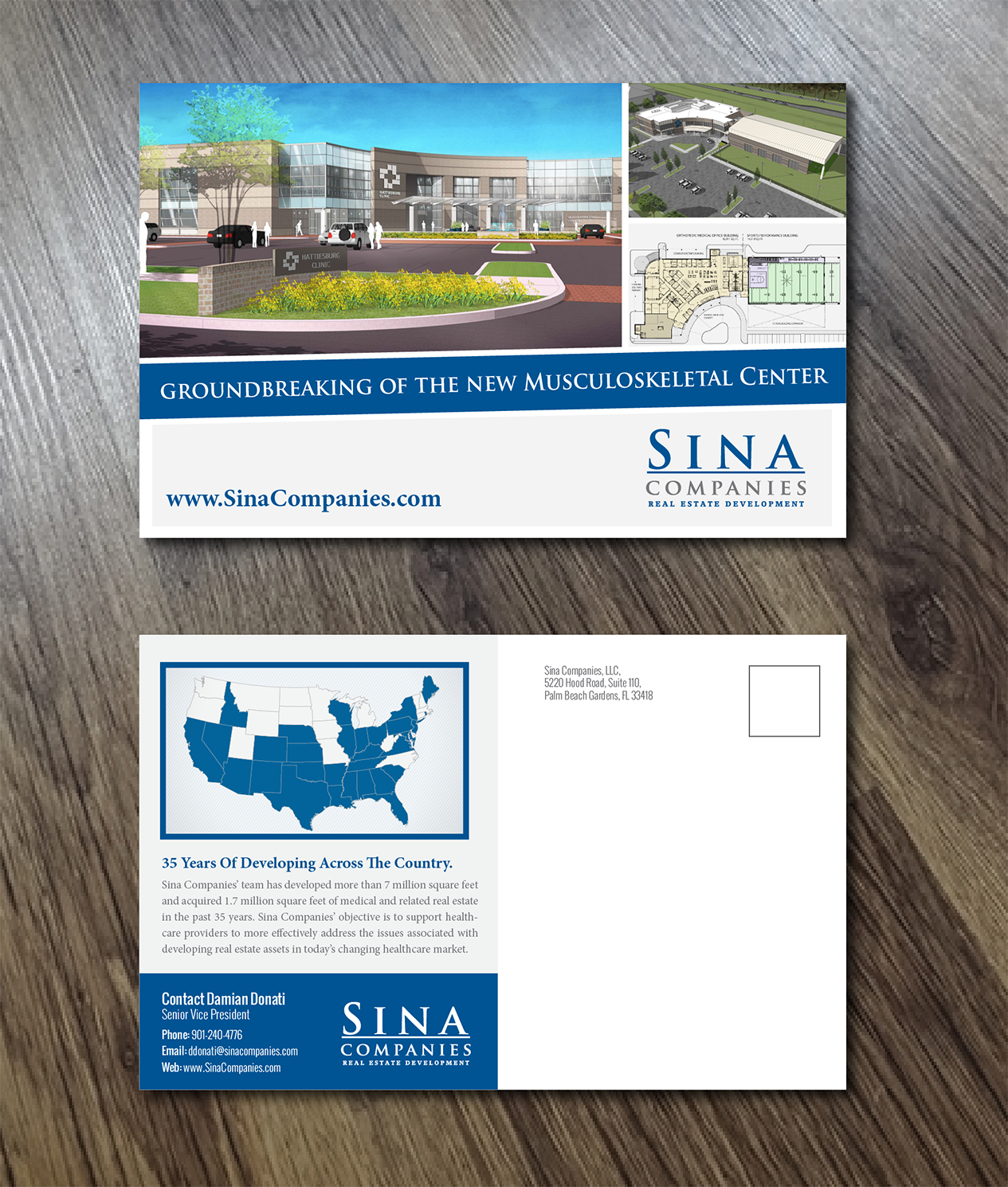 Postkarten-Design von Alexandar für Sina Companies LLC | Design #18585167