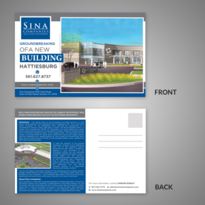 Postcard Design by debdesign for Sina Companies LLC | Design: #18480777