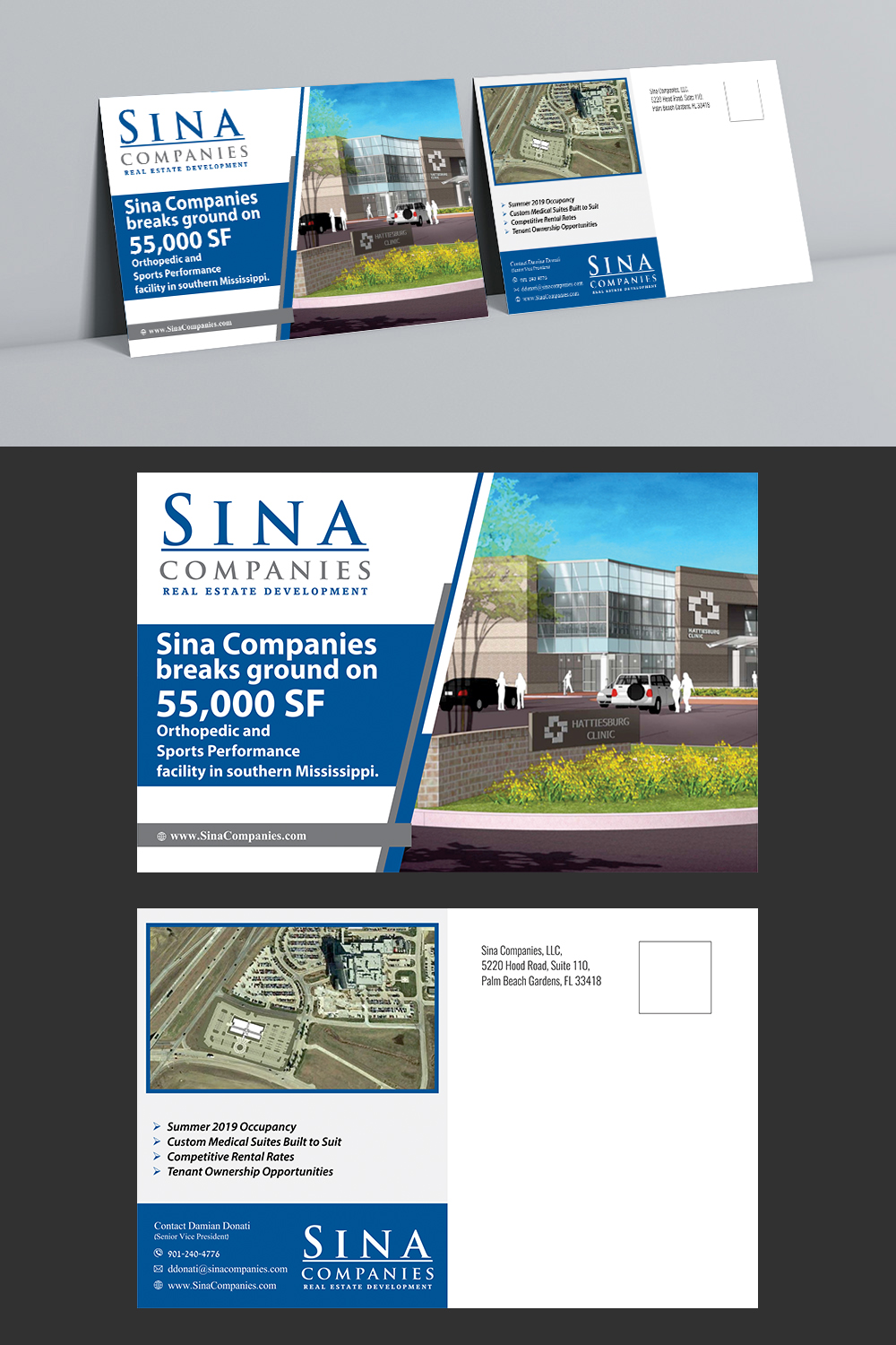Postcard Design by ecorokerz for Sina Companies LLC | Design #18458617