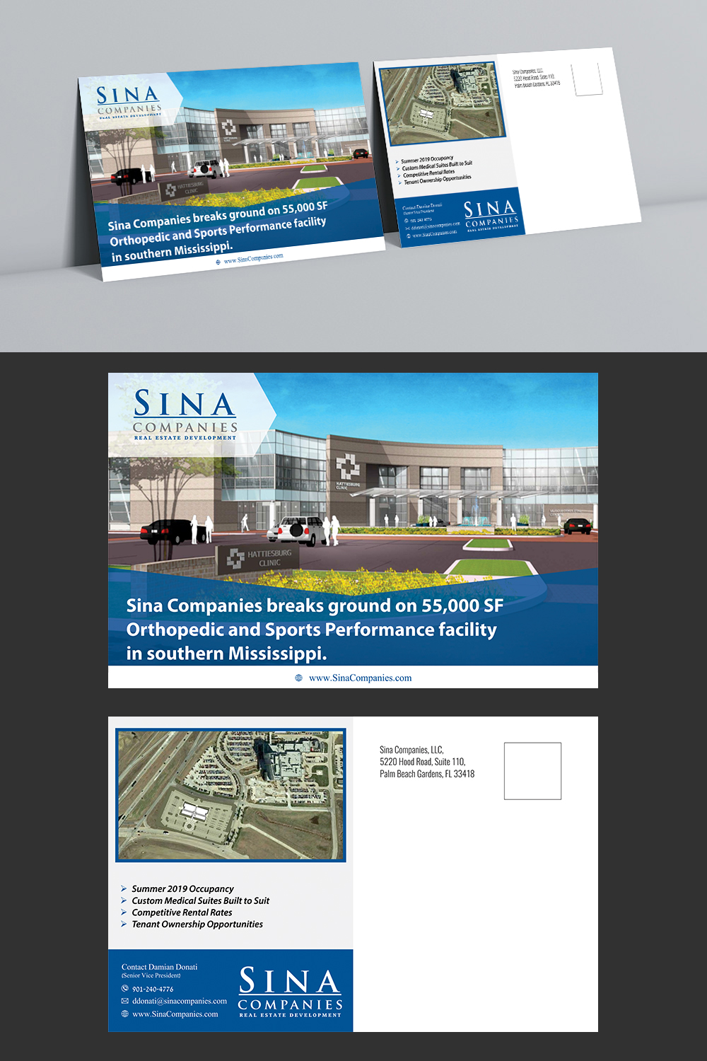Postcard Design by ecorokerz for Sina Companies LLC | Design #18458618