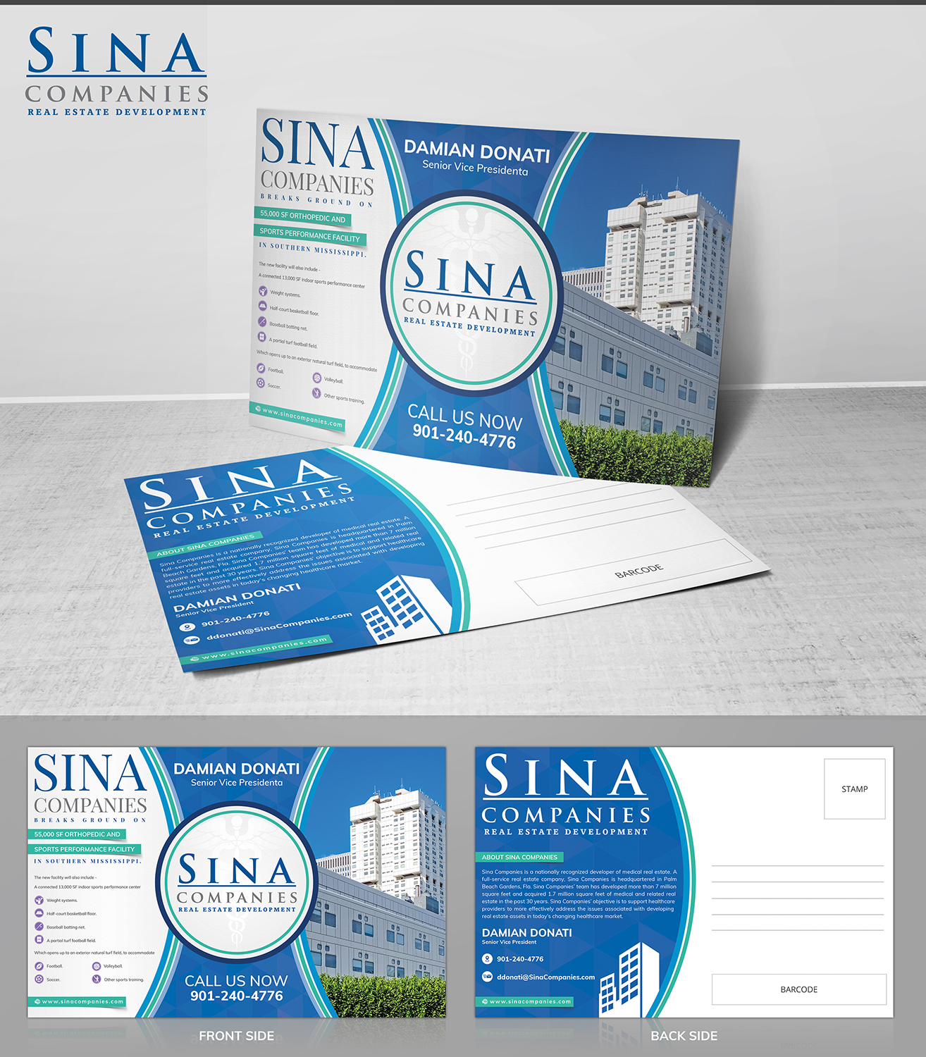 Postcard Design by SAI DESIGNS for Sina Companies LLC | Design #18525280