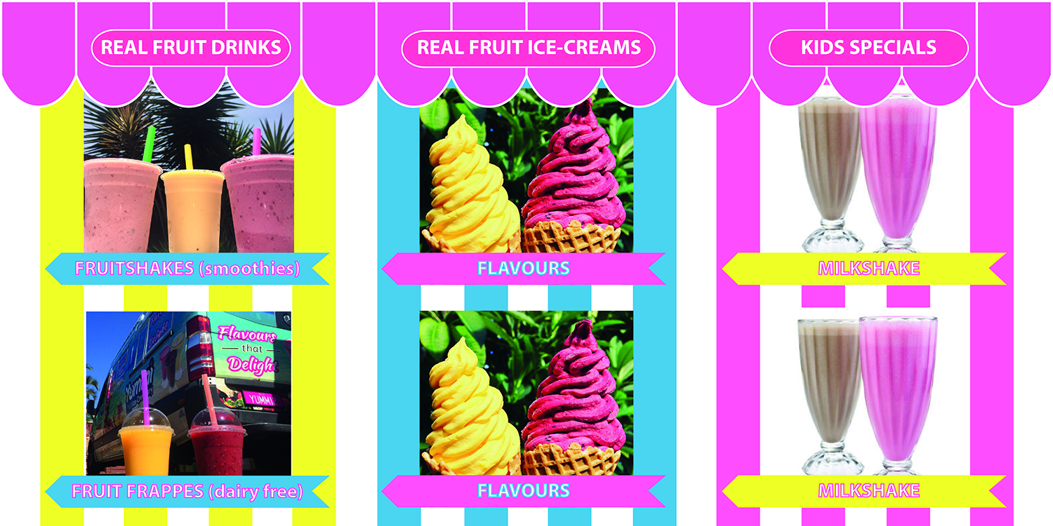Graphic Design by KAWADESIGN for Yummi Fruit Ice-Creamery | Design #18487820