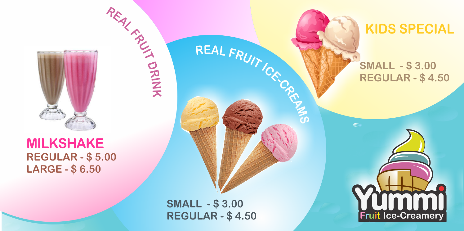 Diseño Gráfico por Violet J para Yummi Fruit Ice-Creamery | Diseño #18499115