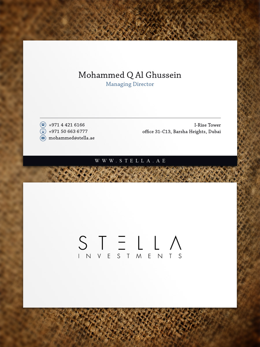 Business Card Design by Sandaruwan for this project | Design #18498810