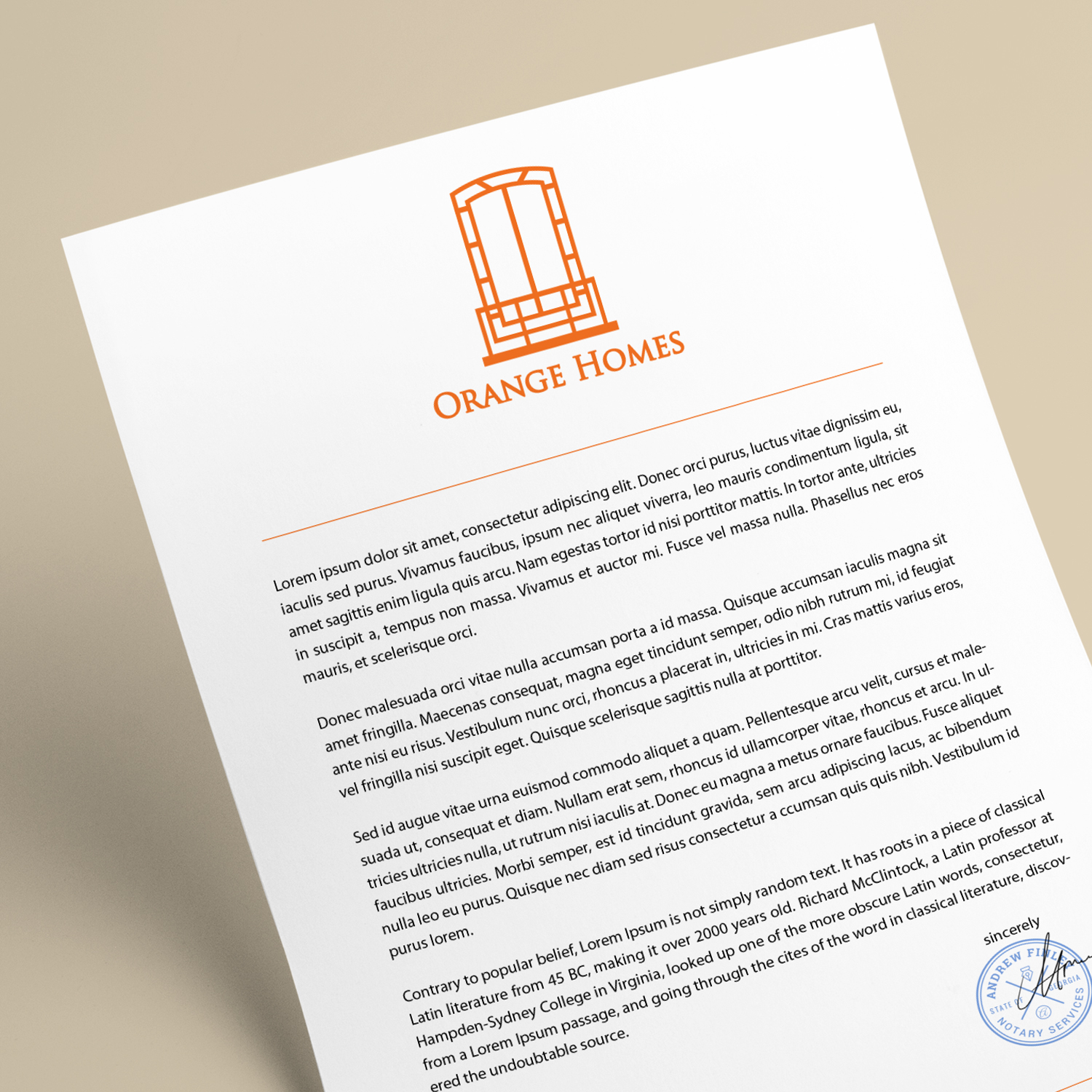 Logo Design by anto purwanto for Orange Homes | Design #18464267