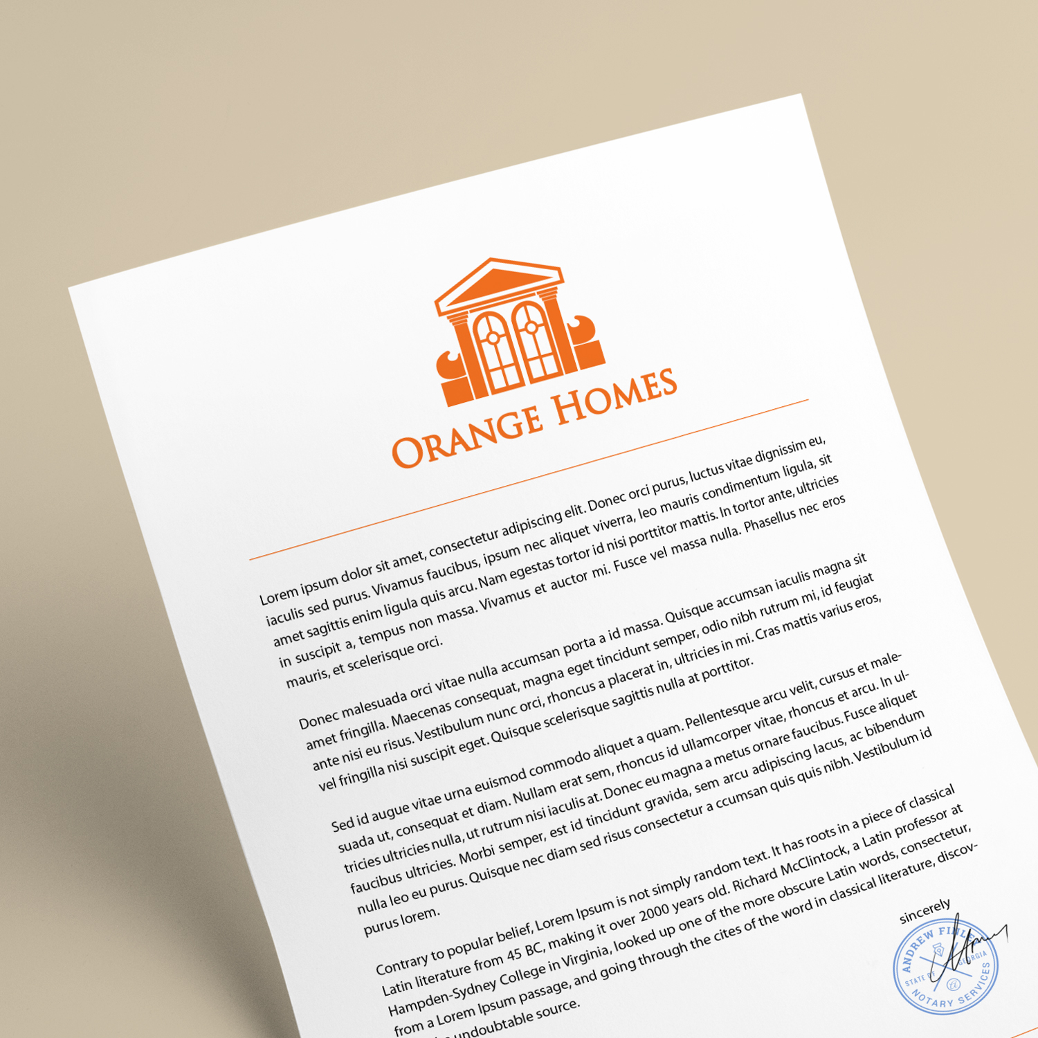 Logo Design by anto purwanto for Orange Homes | Design #18464330