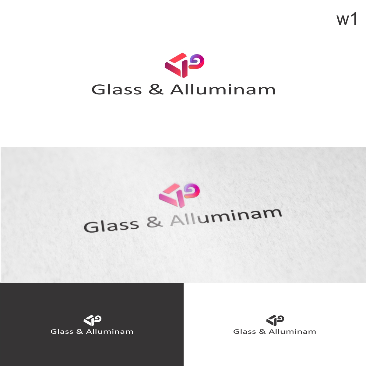 Logo Design by 3Guys for DP Glass | Design #18472319