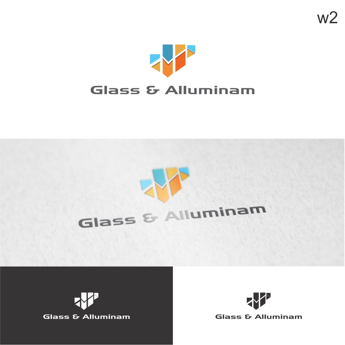 Logo Design by 3Guys for DP Glass | Design #18472320