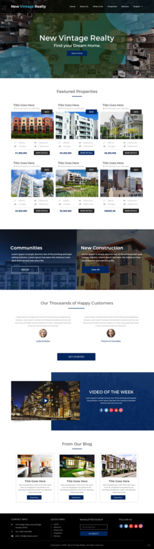 Web Design by pb for New Vintage | Design: #18471314