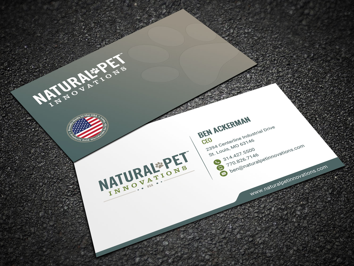 Business Card Design by Sandaruwan for Natural Pet Innovations | Design #18551192