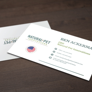 Business Card Design by uglyjohny for Natural Pet Innovations | Design: #18517224