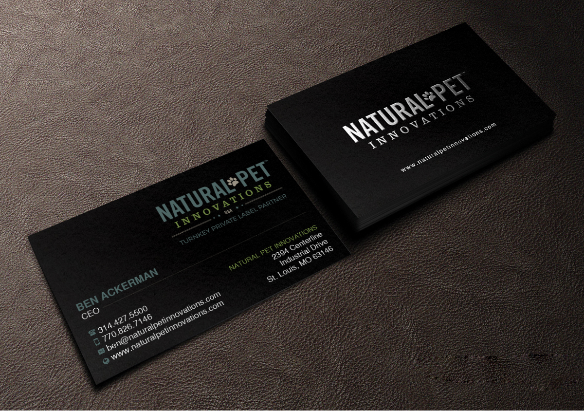 Business Card Design by Creations Box 2015 for Natural Pet Innovations | Design #18491469
