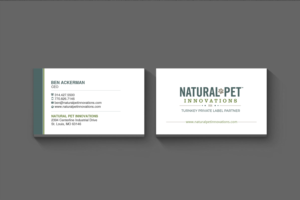 Business Card Design by Creations Box 2015 for Natural Pet Innovations | Design: #18491475