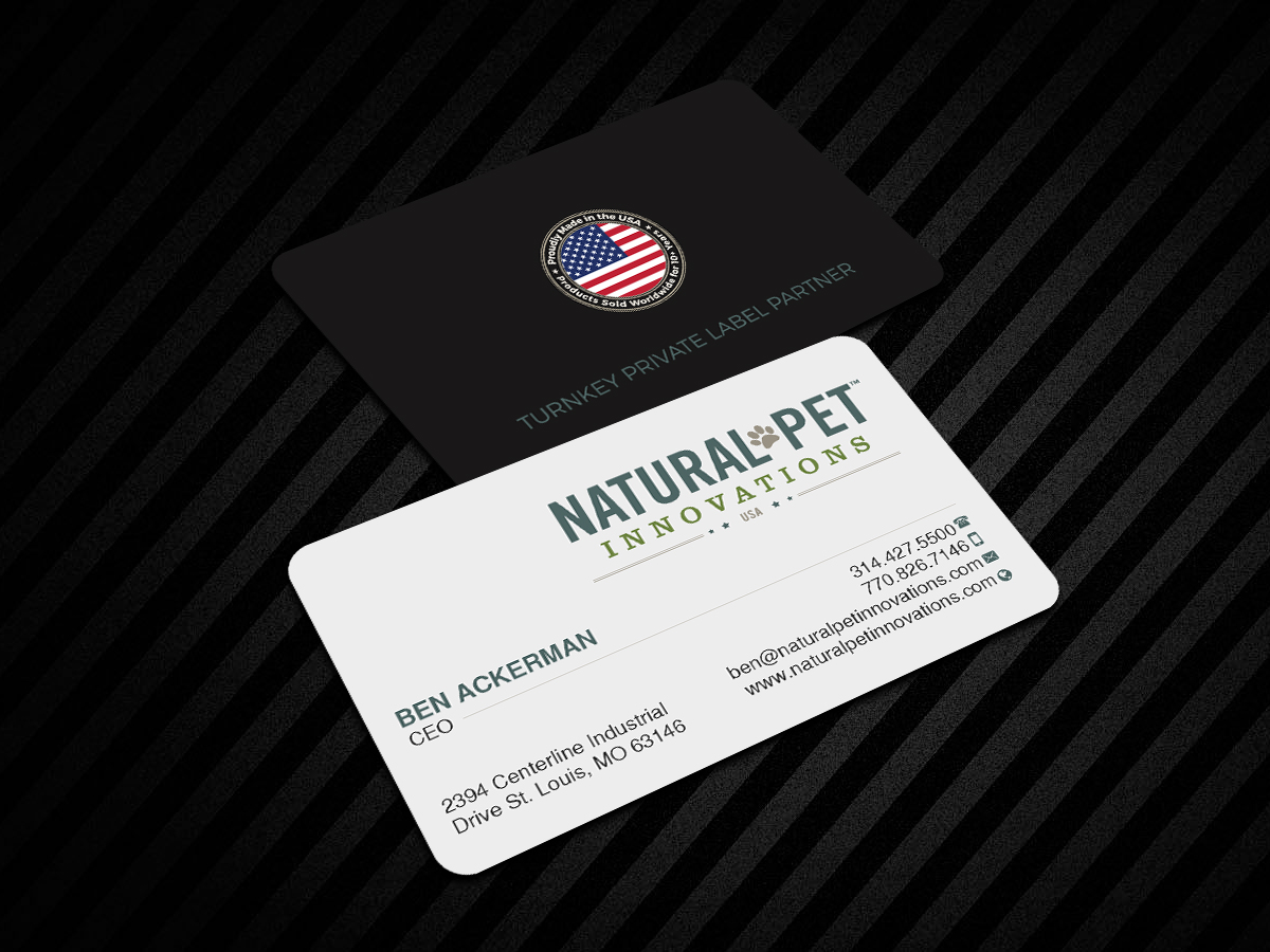 Business Card Design by Creations Box 2015 for Natural Pet Innovations | Design #18491477