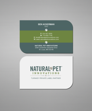 Business Card Design by Creations Box 2015 for Natural Pet Innovations | Design: #18491483