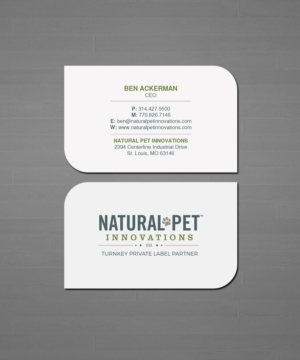 Business Card Design by Creations Box 2015 for Natural Pet Innovations | Design: #18491484