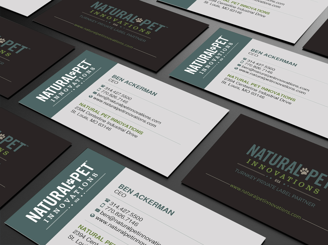 Business Card Design by Creations Box 2015 for Natural Pet Innovations | Design #18491485