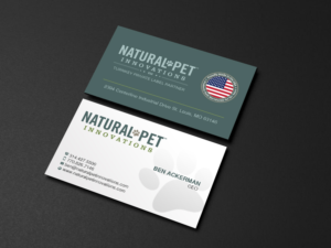 Business Card Design by Creations Box 2015 for Natural Pet Innovations | Design #18524679